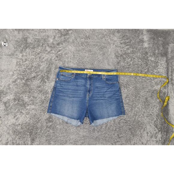 Signature Levi's Blue Bermuda Shorts Plus Size 18 Zip High Rise Heritage Denim - Picture 5 of 8